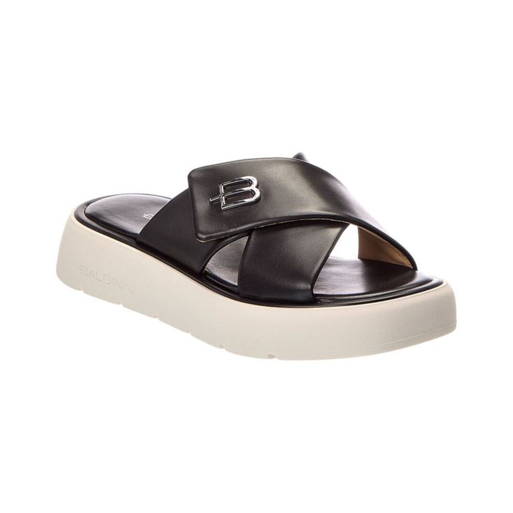 Baldinini Leather Sandal, Black